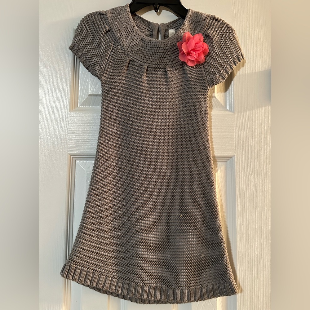 Cherokee Little Girls Gray Sweater Dress Size 5T